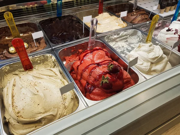 ice cream in front store in summer  season