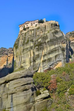 Yunanistan 'ın Meteora kentindeki Manastır manzarası