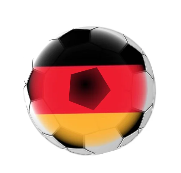 Illustration Soccer Ball Flag Germany — Stock Photo, Image