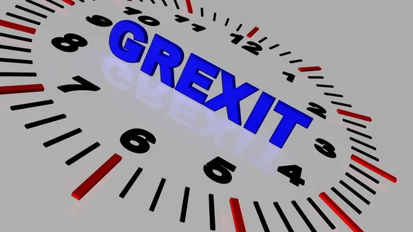 Colorida Ilustración Grexit Texto Fondo Tema Negocios — Foto de Stock