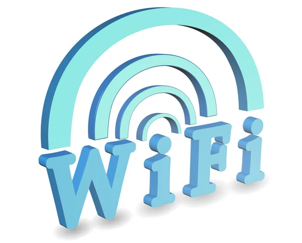 Цветной Логотип Wifi Изолирован Белом Фоне — стоковое фото