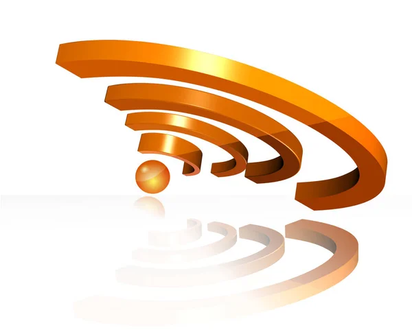 Цветной Логотип Wifi Изолирован Белом Фоне — стоковое фото