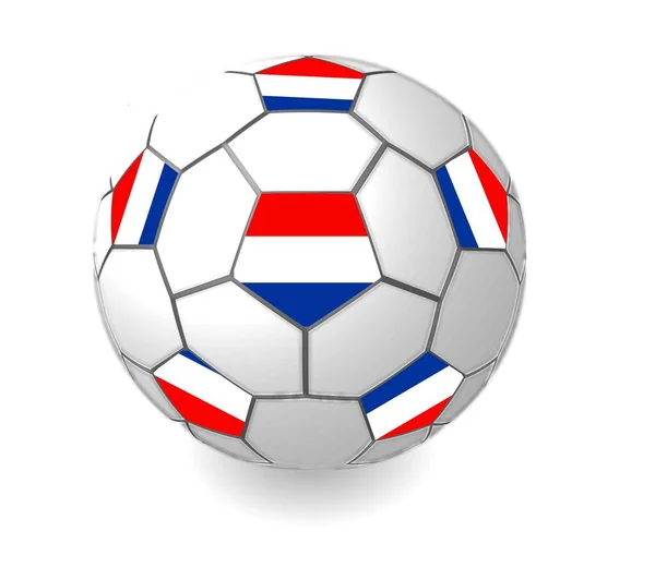 Ilustración Pelota Fútbol Con Bandera Holanda — Foto de Stock