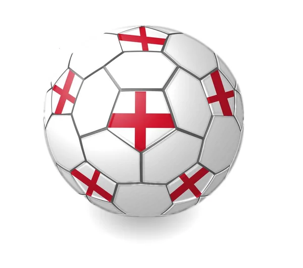 Illustration Fotboll Med Flagga England — Stockfoto