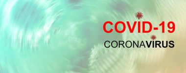 covid-19 coronavirus virüsü metin sözcüğü horizonta 3d - 3d oluşturma