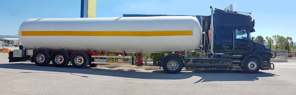 tanker truck car for gasoline on the road