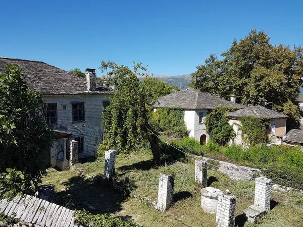 Pueblo Dilofo Viejo Tradicional Ioannina Perfeccionamiento Griego Autum Temporada —  Fotos de Stock