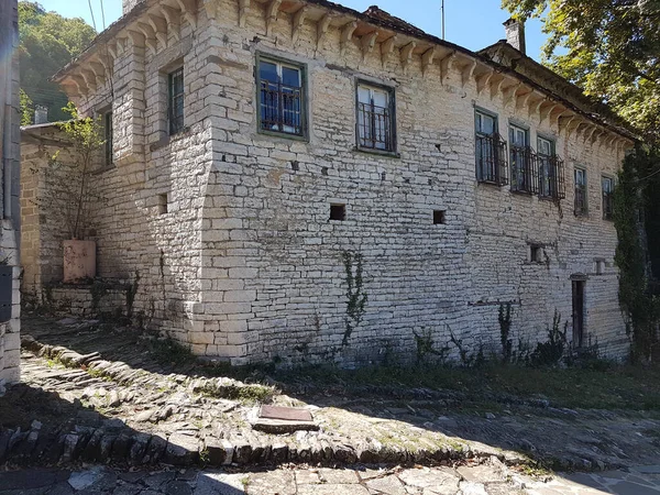 Pueblo Dilofo Viejo Tradicional Ioannina Perfeccionamiento Griego Autum Temporada —  Fotos de Stock