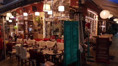 Yunanistan 'ın Ioannina kentinde xmas gecesi ve limitleri