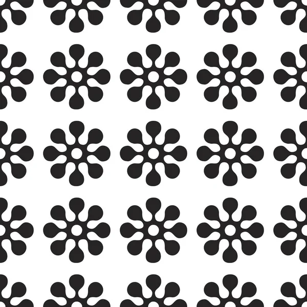 幾何学的な花の装飾品で抽象的なシームレスなパッチワーク パターン ベクトル, — ストックベクタ