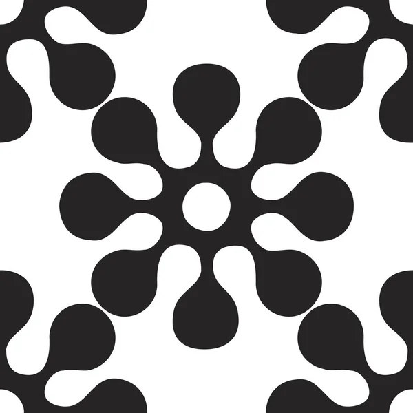 Векторні шви візерунок круглих квітів і елементів — стоковий вектор