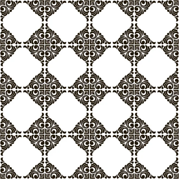 Patrón de mosaico sin costuras abstracto vectorial con adornos geométricos y florales, azulejos vintage detalles intrincados para un aspecto decorativo. piso de pintura de cerámica, ornamento Colección Patchwork Patrón — Vector de stock