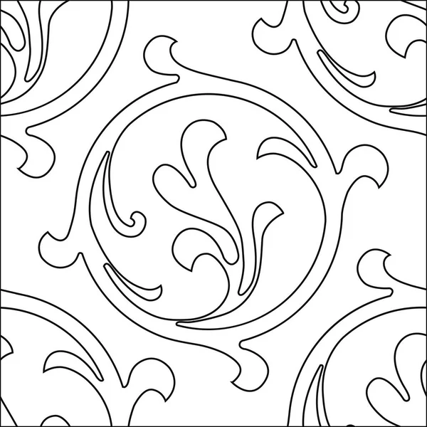 Retro pattern antique style acanthus. Seamless pattern — Stock Vector