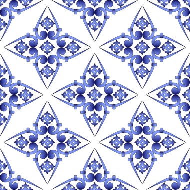 Geometrik çapraz süs vektör soyut sorunsuz patchwork deseni. Koleksiyon Patchwork desen