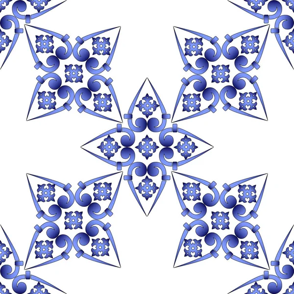 Vector abstracte naadloze patchwork patroon met geometrische cross sieraad. Collectie Patchwork patroon — Stockvector