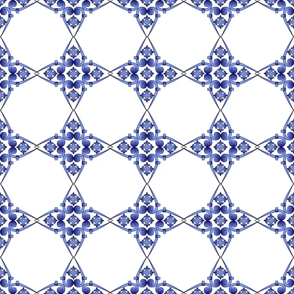 Patrón de patchwork sin costura abstracto vectorial con adorno de cruz geométrica. Colección Patchwork Patrón — Archivo Imágenes Vectoriales