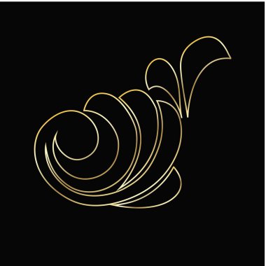 Vektör elle boyanmış. Retro desen antika stili akant