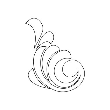 Vektör elle boyanmış. Retro desen antika stili akant