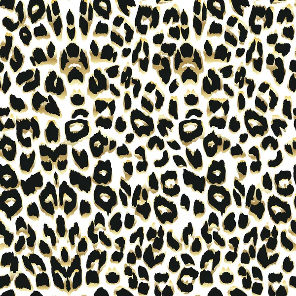 Fondo de leopardo vectorial. Patrón sin costura . — Archivo Imágenes Vectoriales