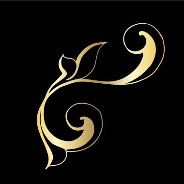 Vektör el boyalı Vintage Barok süsleme seti. Retro desen antika tarzı Acanthus