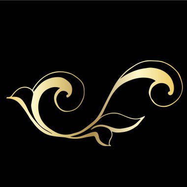 Vektör el boyalı Vintage Barok süsleme seti. Retro desen antika tarzı Acanthus