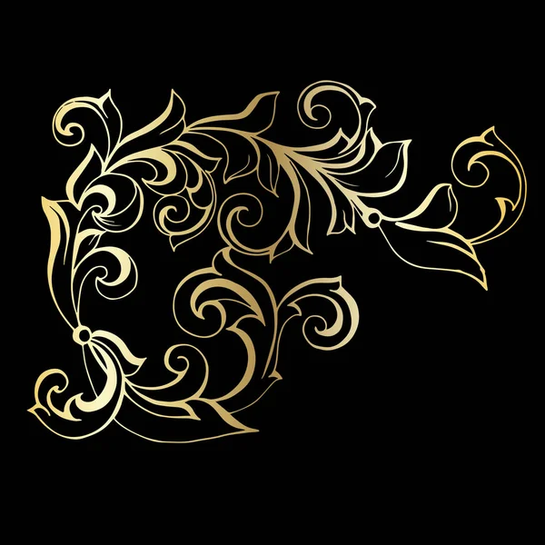 手描きのヴィンテージバロック様式のベクトルセット。レトロなパターンのアンティークスタイルのアカンサス — ストックベクタ