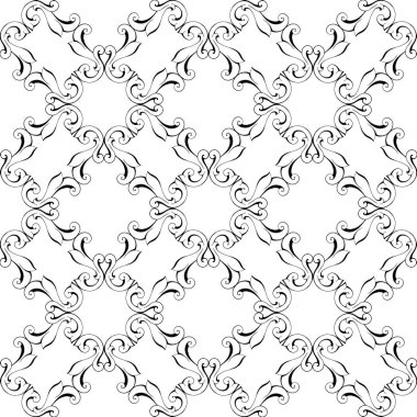 Vector vintage barok süsü. Retro desenli antika akanthus. Kusursuz desen