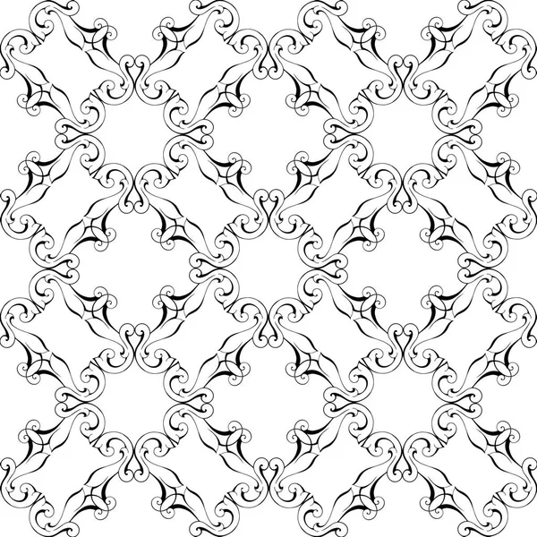 Vector vintage baroque ornament. Retro pattern antique style acanthus. Seamless pattern — Stock Vector
