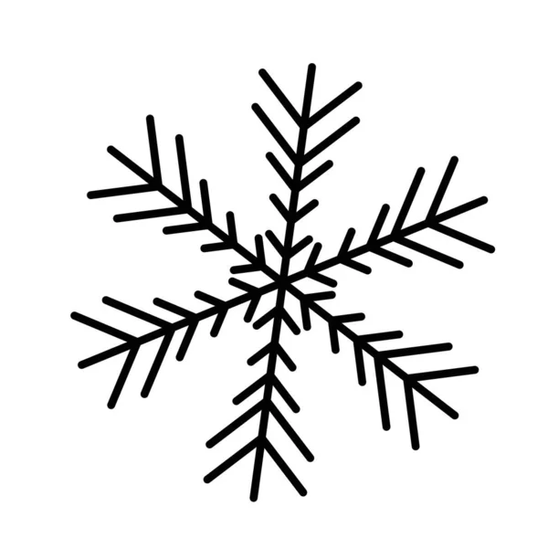 Vektor-Schneeflockensymbol. Illustration für Web — Stockvektor