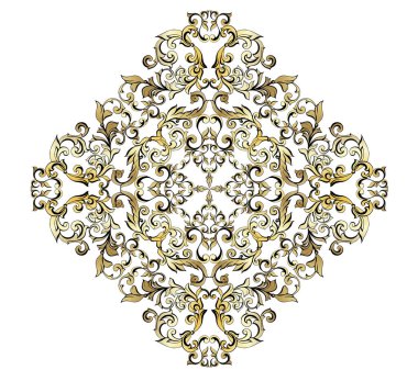 Klasik barok İspanyol dekoru antika asanthus.