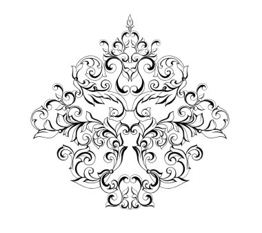 Klasik barok İspanyol dekoru antika asanthus.