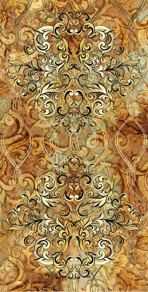 Digital tile design ceramic wall damask decoration