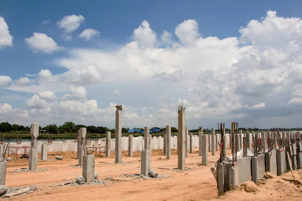 Edifício Canteiro Obras Negócios — Fotografia de Stock