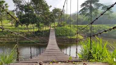 Göl kenarındaki Park köprü