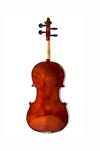 Retro Violino Vintage Isolado Fundo Branco — Fotografia de Stock