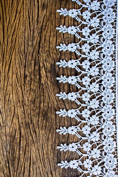 Lace Old Wood Table — Stock Photo, Image