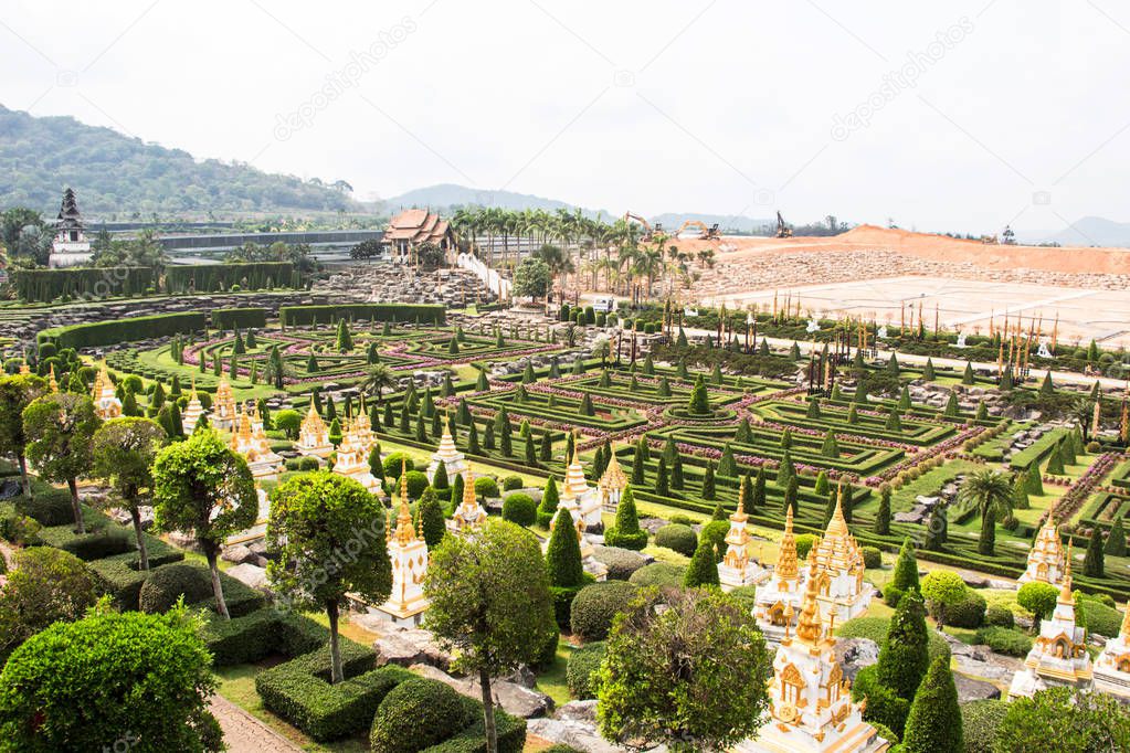 Beautiful garden at Nongnuch park Thailand