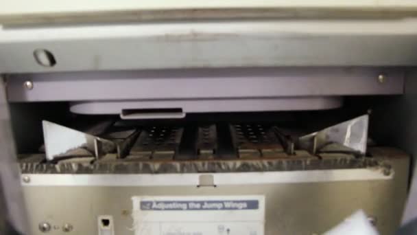 Office Printer Making Copies Close View — Stock Video