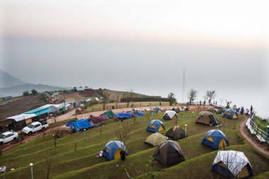 Kamp Sun rise görünümü noktasına lahana dağ, Pho sekmesini berg, Tayland