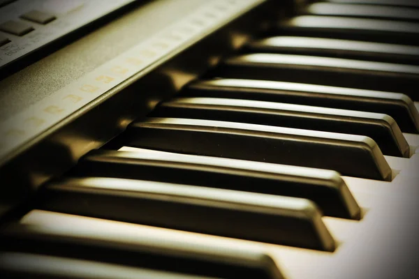 Piano Tangentbord Närbild — Stockfoto