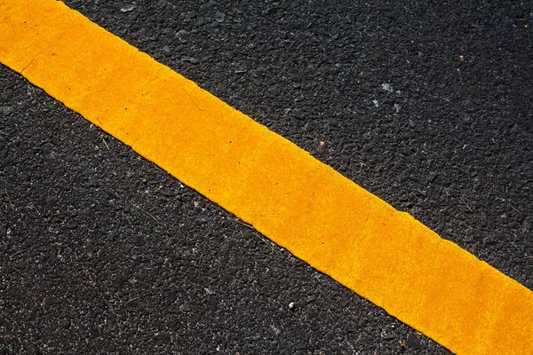 Žlutá Čára Textuře Silnice — Stock fotografie