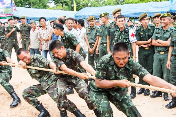 Ubonratchathani Tajlandia Czerwca Niezidentyfikowany Zespół Soldie — Zdjęcie stockowe