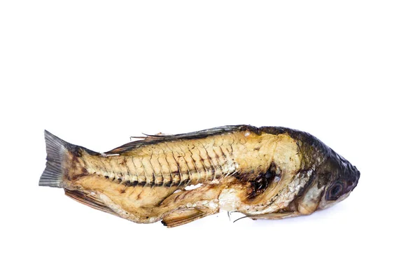 Pescado Seco Sobre Fondo Blanco — Foto de Stock