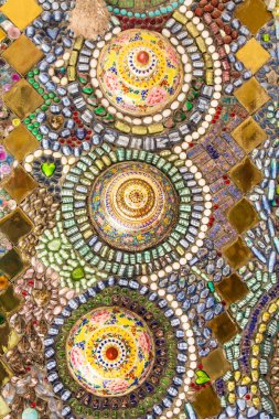 Renkli seramik arka plan detay