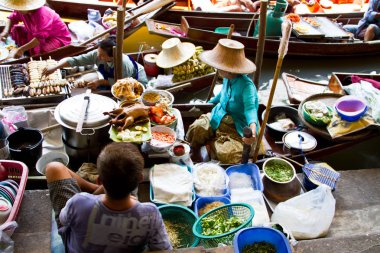 Damnoen Saduak yüzen Pazar Tayland