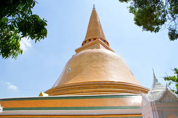 Phra Pathom Chedi Mais Alta Estupa Mundo Ele Está Localizado — Fotografia de Stock