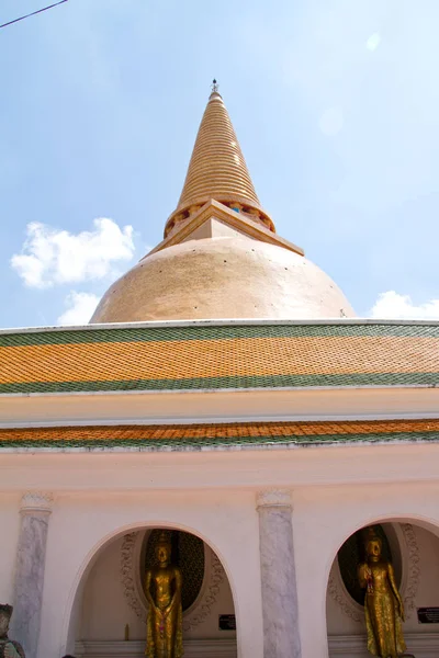 Phra Pathom Chedi Mais Alta Estupa Mundo Ele Está Localizado — Fotografia de Stock