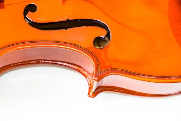 A close up of an orchestral Italian double bass and its f-holes. — Stock Photo, Image