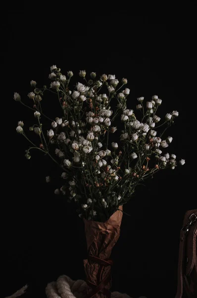 Babysbreath Seco Flores Buquê — Fotografia de Stock