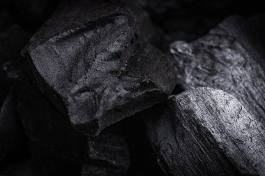 Endüstriyel kömür siyah, siyah arka plan